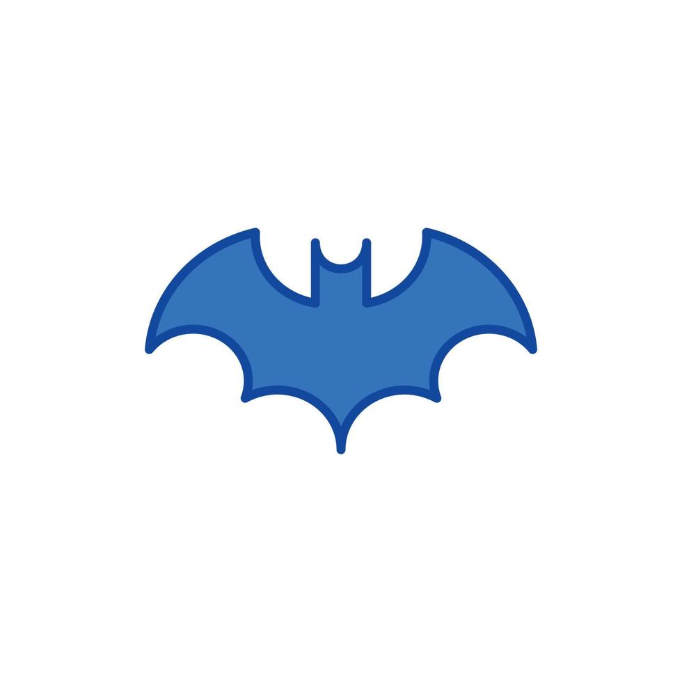 Bat icon. blue icon. vector