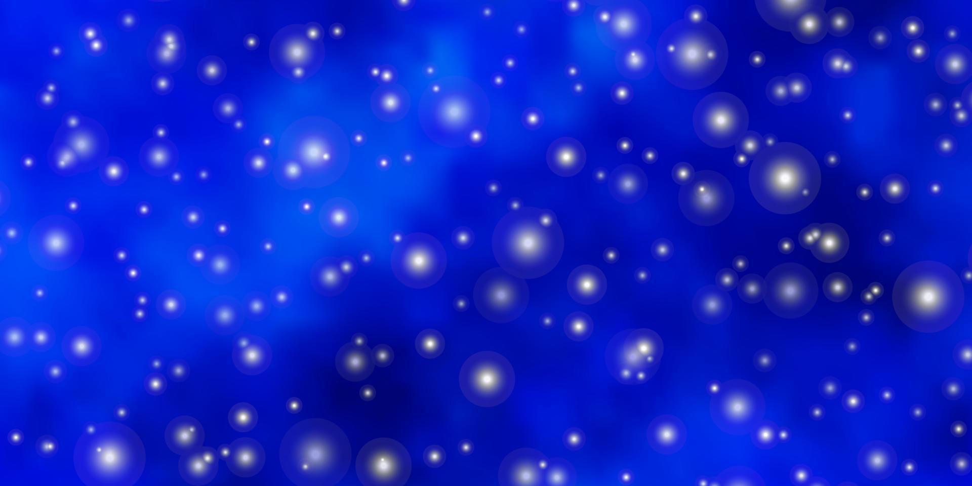 patrón de vector azul claro con estrellas abstractas.