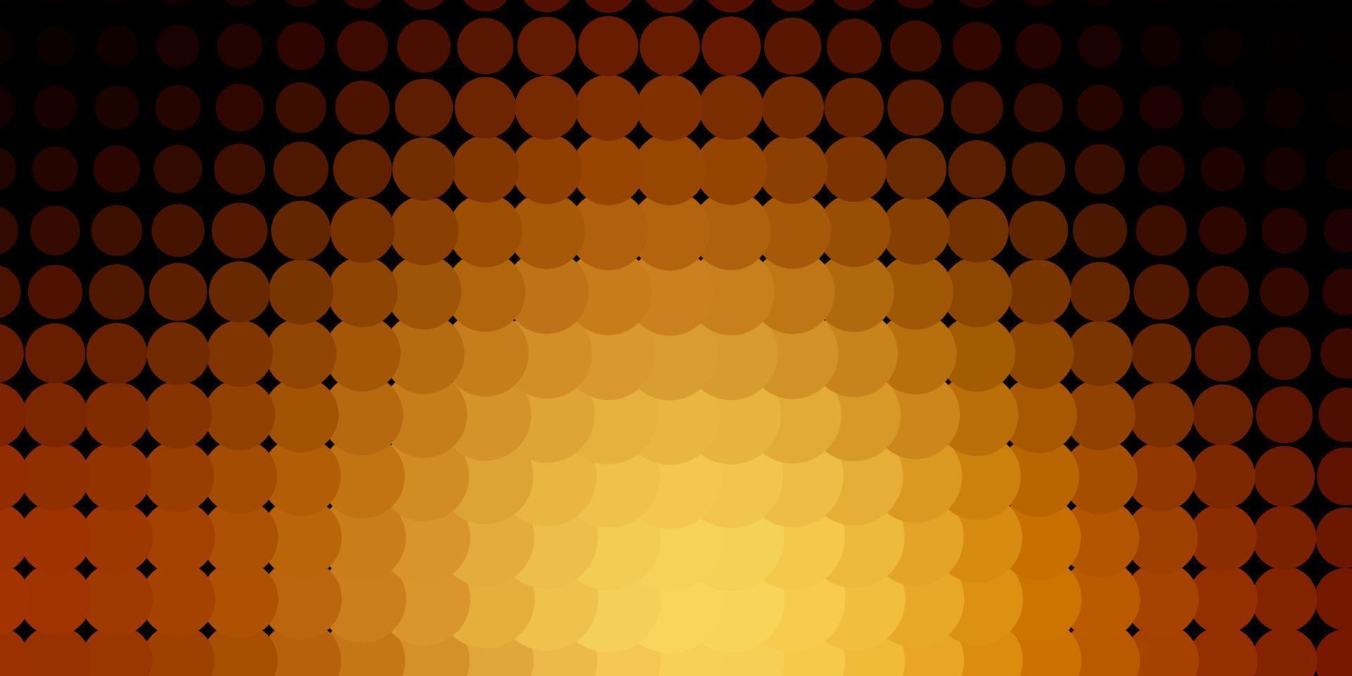 textura de vector amarillo oscuro con discos.