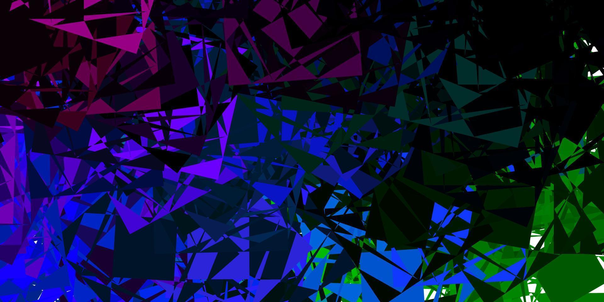 Dark Multicolor vector background with random forms.