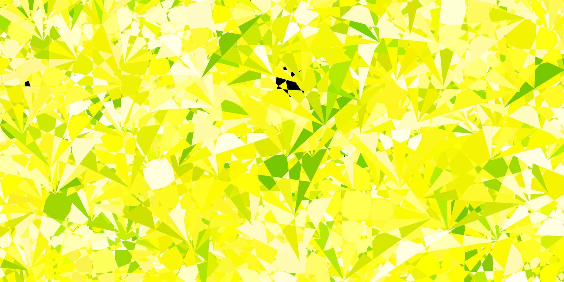 Dark Green, Yellow vector pattern with polygonal shapes.