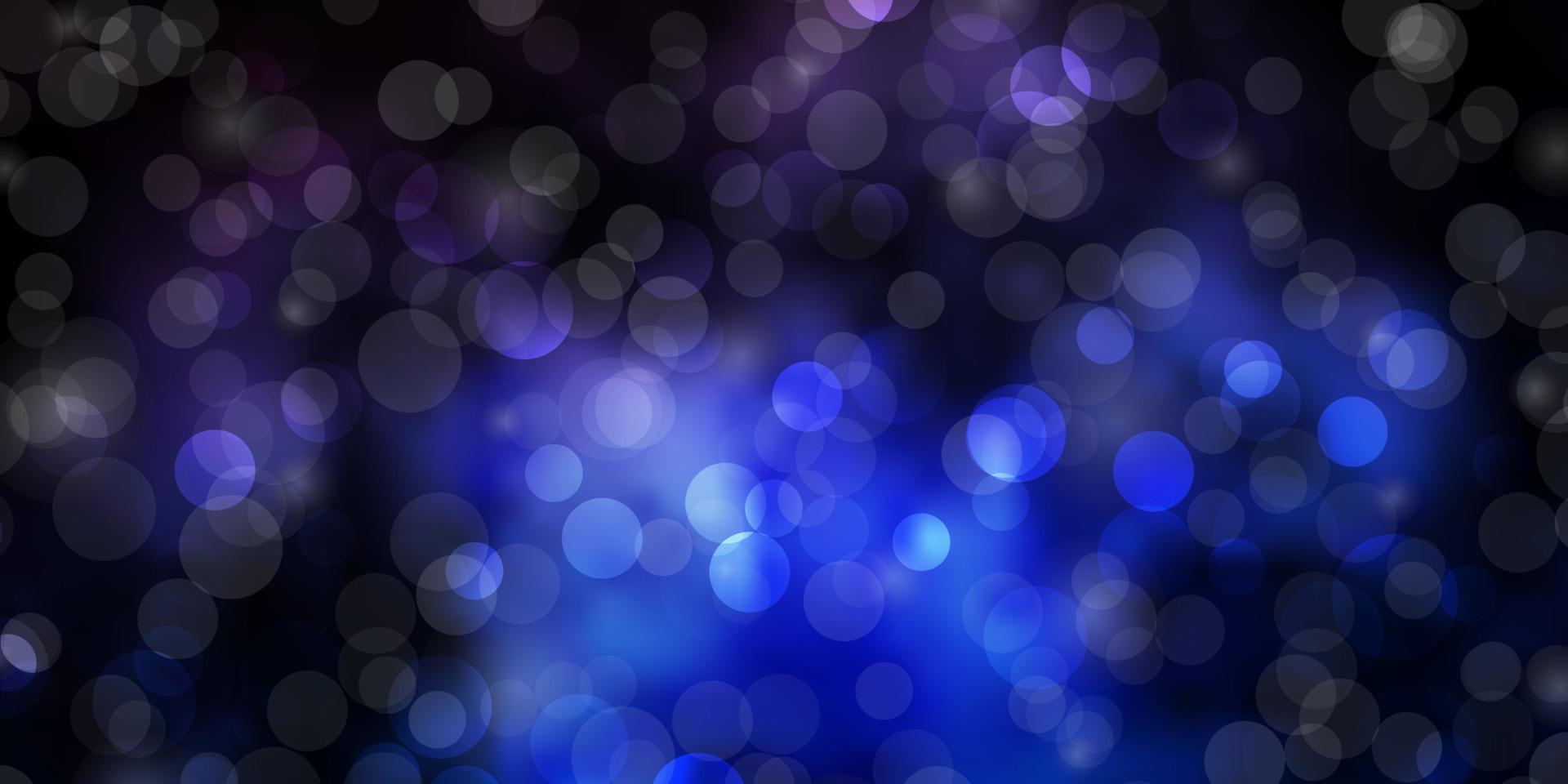 Dark BLUE vector backdrop with circles.