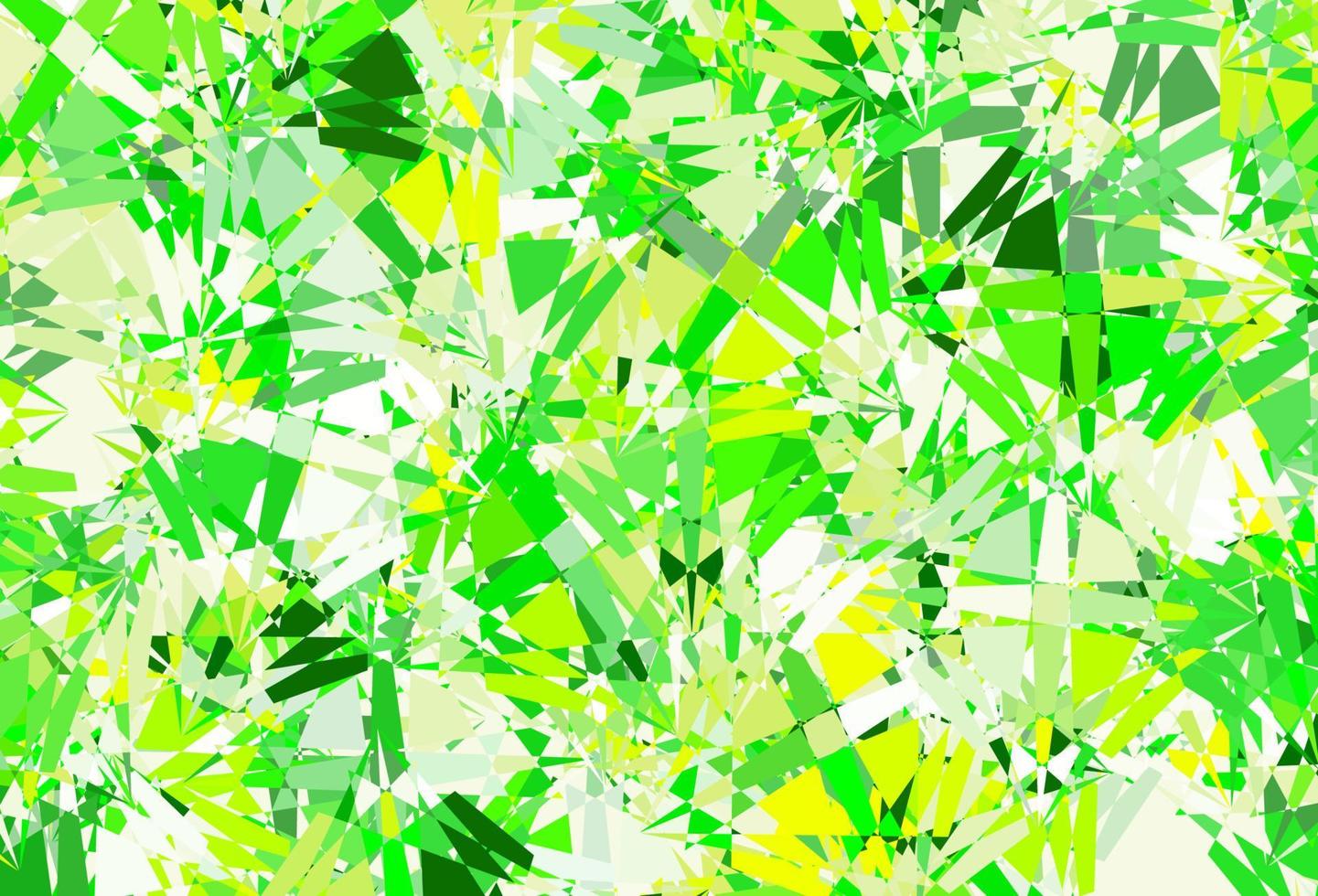 Light Green, Yellow vector template with triangle shapes.