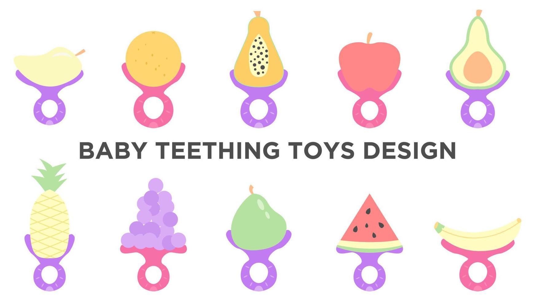 Baby Teething Toys Design vector