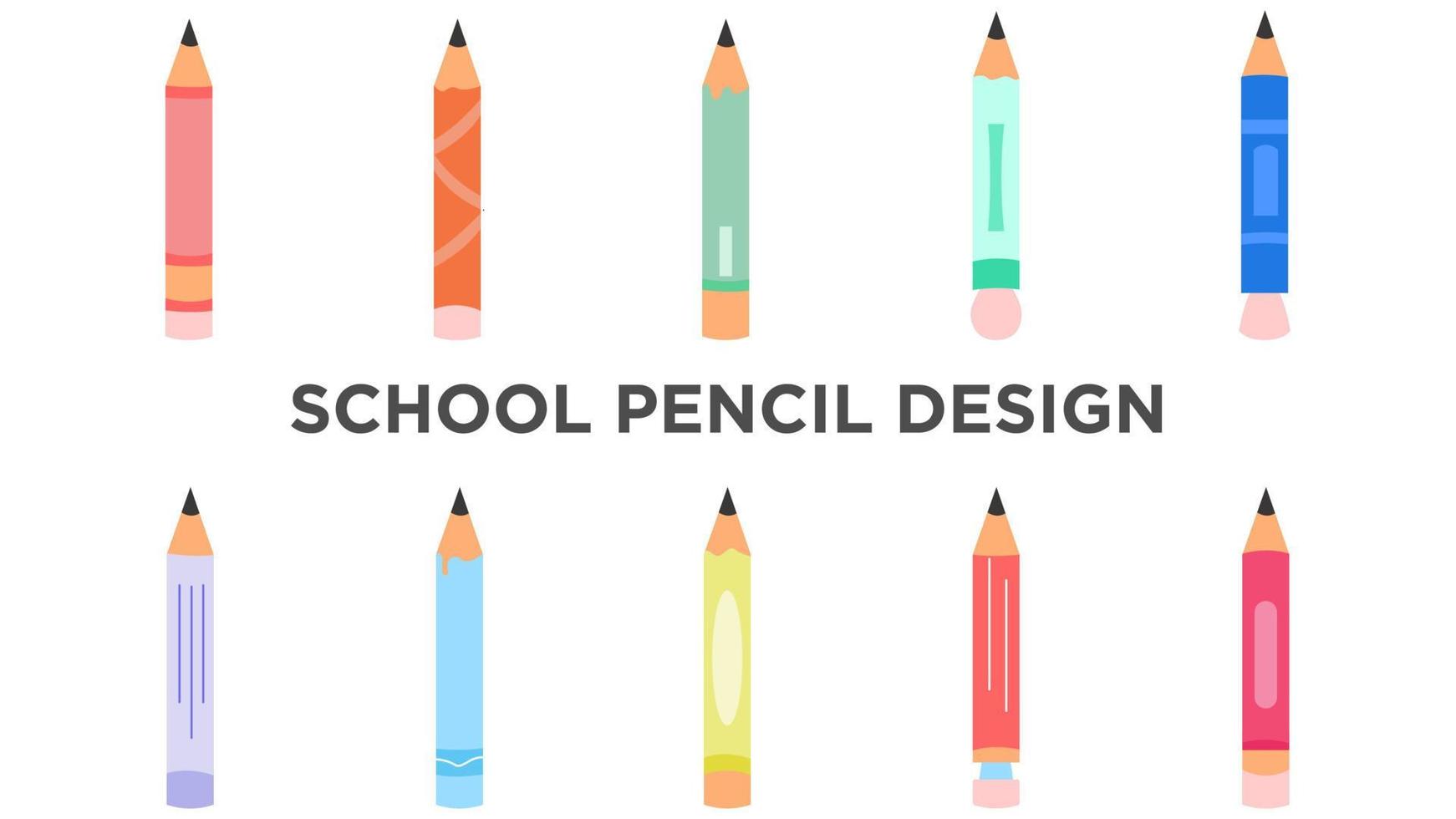 School Pencil Design vector