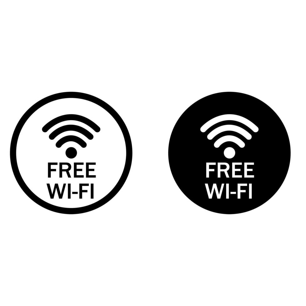 Wifi icono vector colocar. inalámbrico ilustración firmar recopilación. señal símbolo.