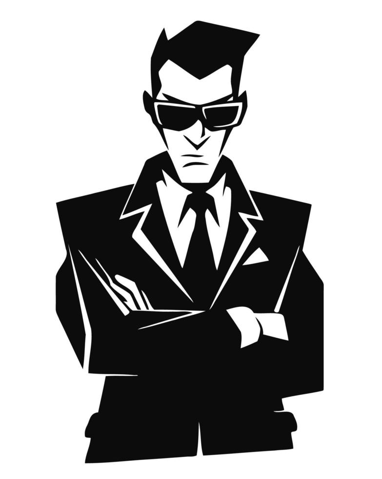 Mysterious Agent in Black vector