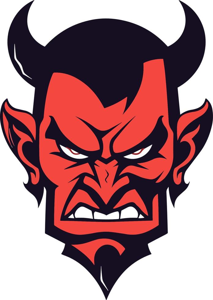 Demon head Illustration vector