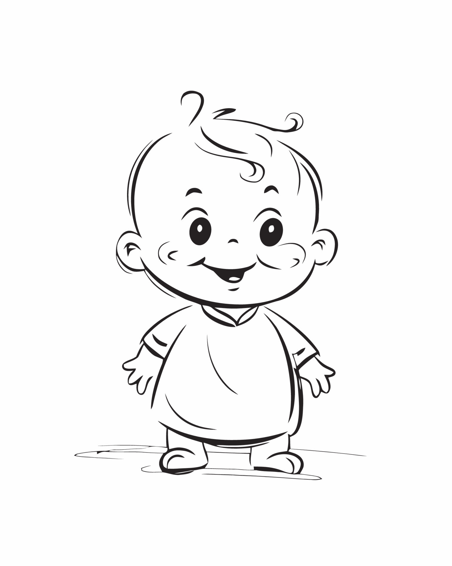 Simple cute smiling baby 23133588 Vector Art at Vecteezy