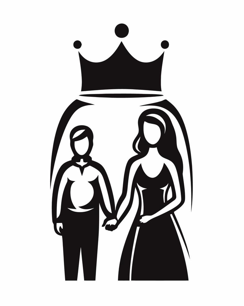 King and queen silhouette 23133650 Vector Art at Vecteezy, queen and kings  