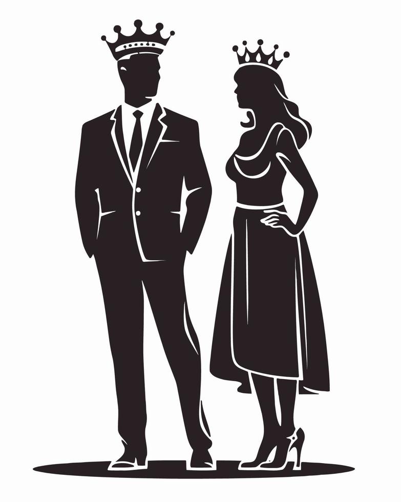 King and queen silhouette 23133650 Vector Art at Vecteezy, queen and kings  