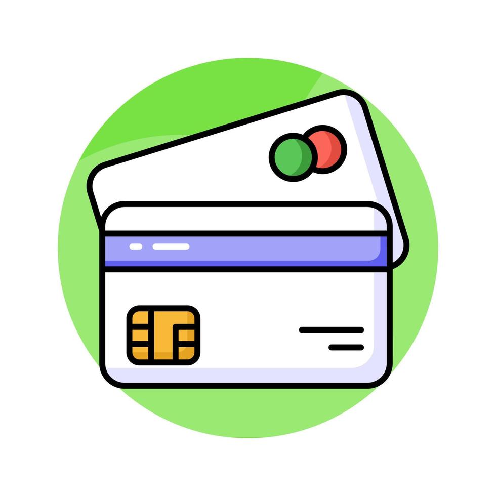 Atm card vector design in modern style, card for online payments and cash withdrawal
