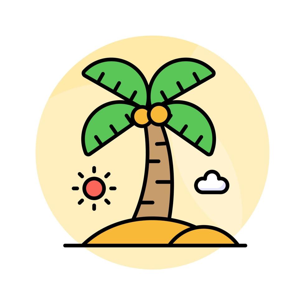 Beautiful vector of palm tree in modern style, easy to use in web, mobile apps and all presentation projects