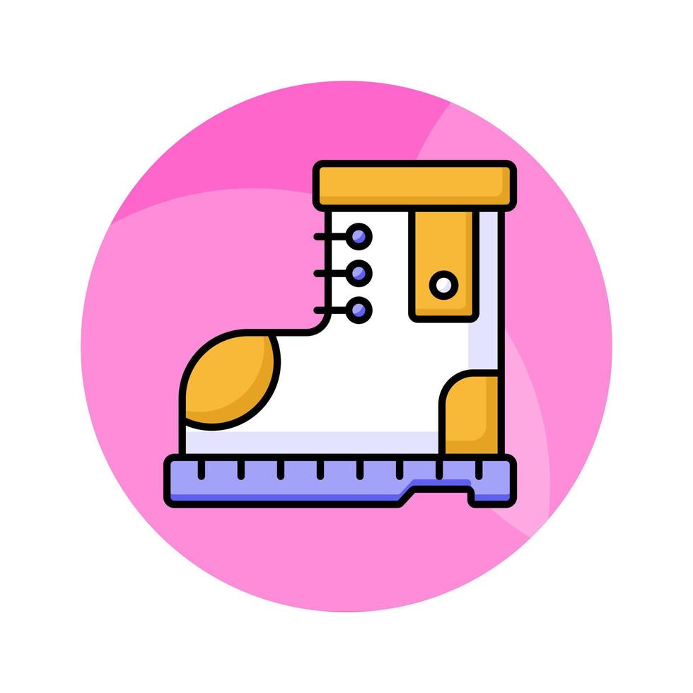Hiking boot vector design in trendy style, hiking boot icon represents outdoor adventure, exploration, and ruggedness