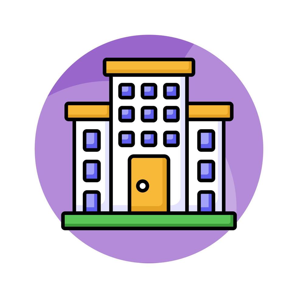 Beautifully designed icon of hotel, modern style vector of hotel building customizable and easy to use