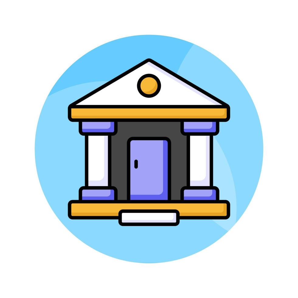 An icon of bank building in modern style, easy to use vector, premium design vector