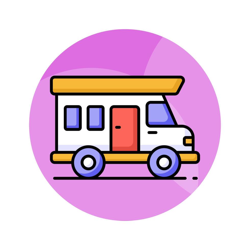 Grab this amazing vector of bus in modern style, Efficient and convenient transportation