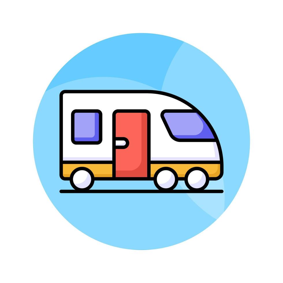 An editable vector of bullet train in modern style, premium icon design