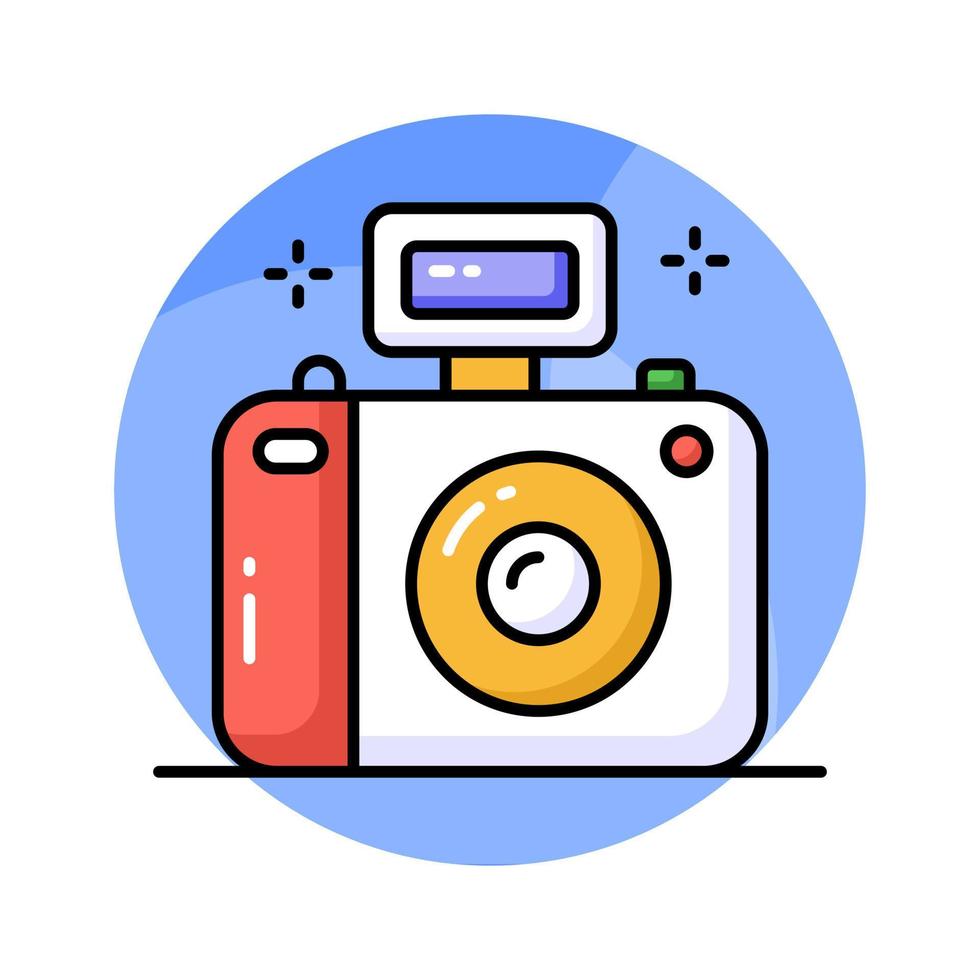 Camera vector design in modern and trendy style, photography device icon