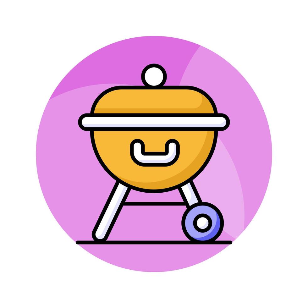An amazing Bbq grill vector design in modern style, easy to use icon