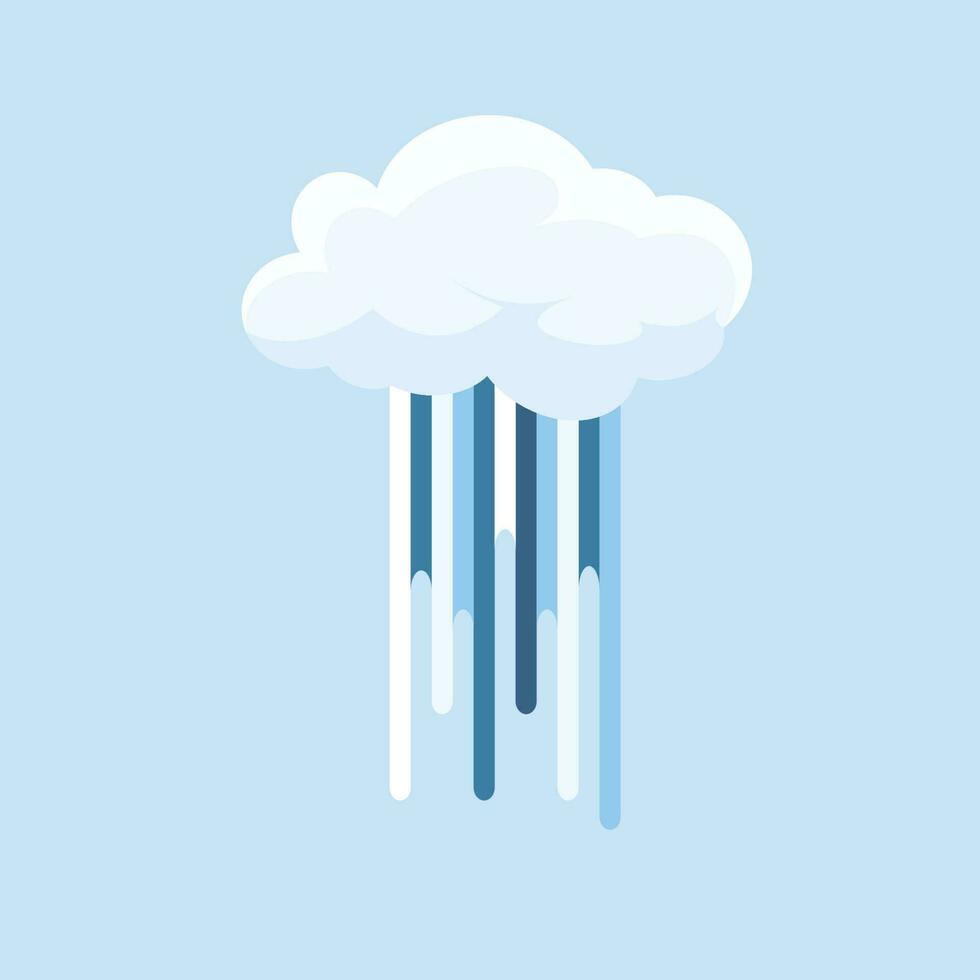 Multicolored paint dripping from a cloud vector illustration graphic