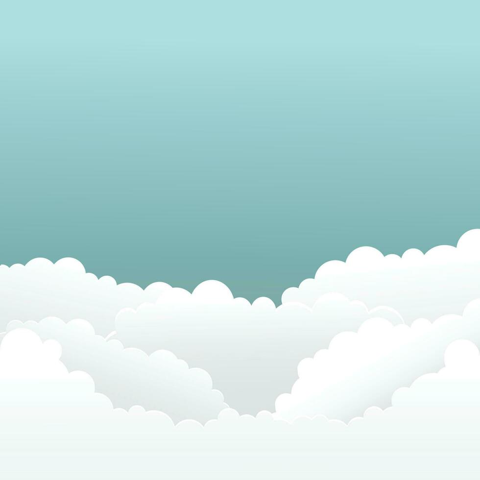 Above the clouds in the sky vector illustration background