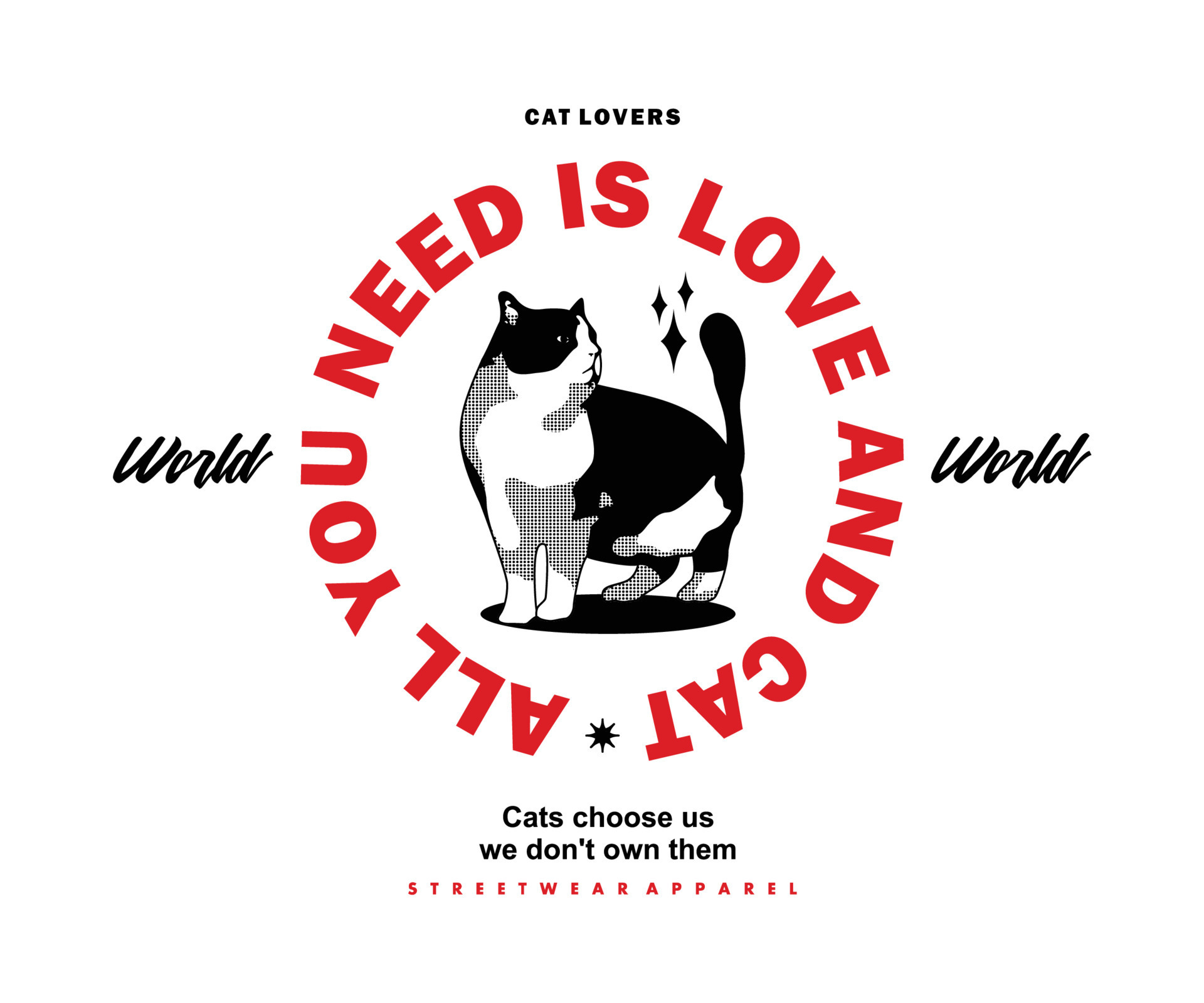 Cat lovers t shirt design, vector graphic, typographic poster or