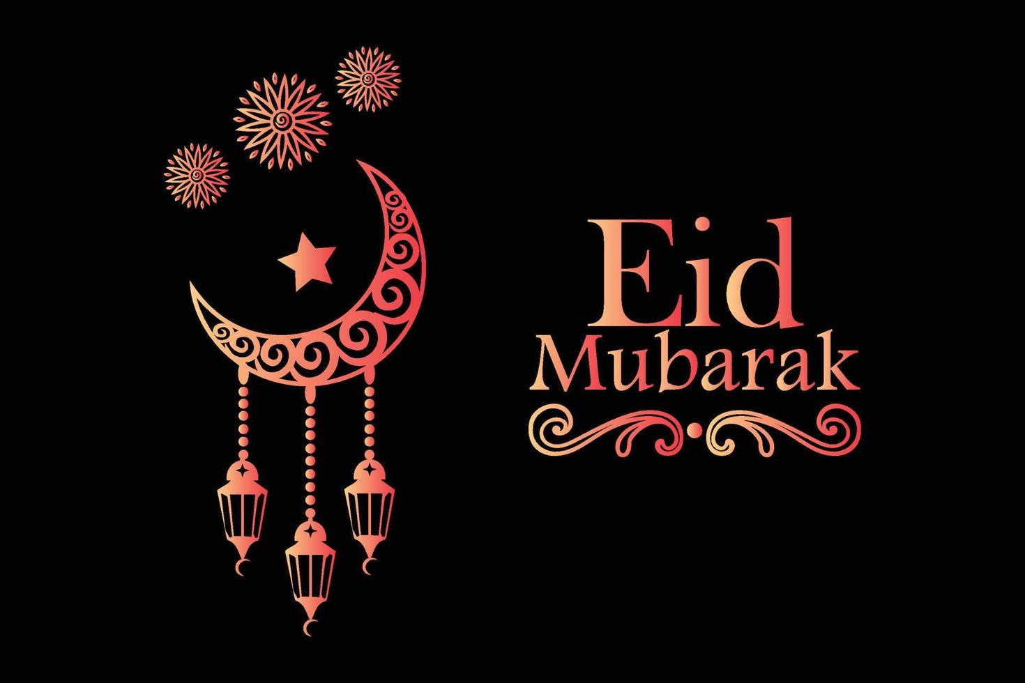 Eid Mubarak festival background in luxury style. Islamic arabesque style mandala pattern background. Vector illustration.