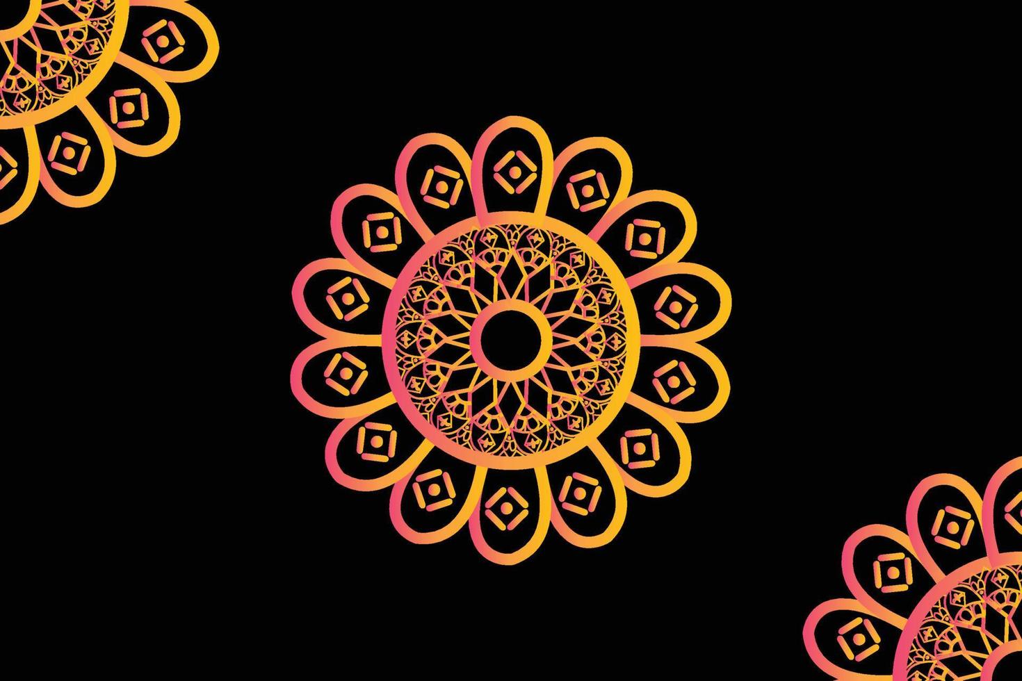 Abstract mandala floral decorative background design vector file. Luxury mandala colorful design.