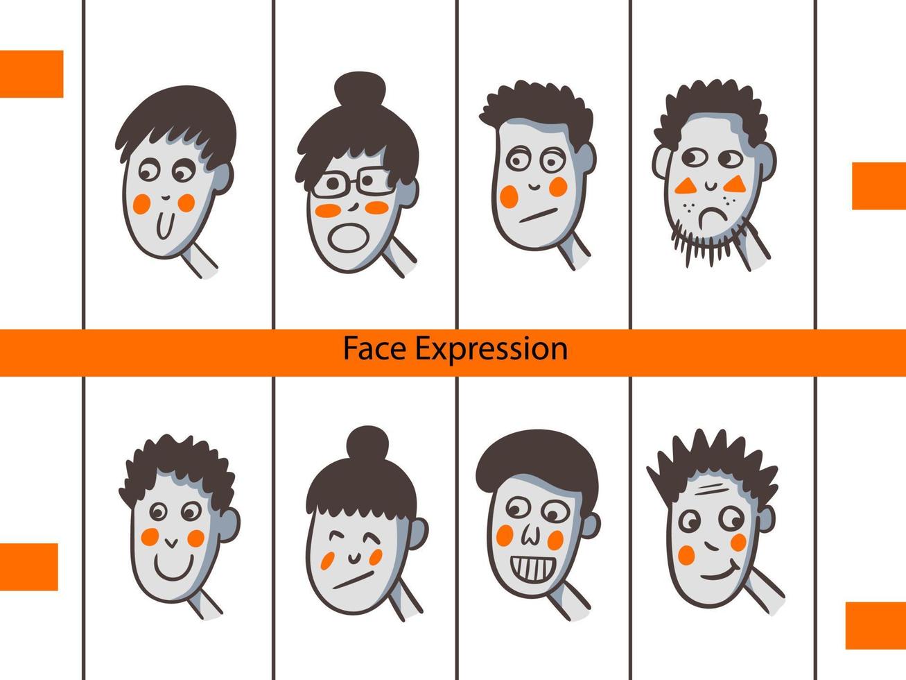 A set of human face expression vector