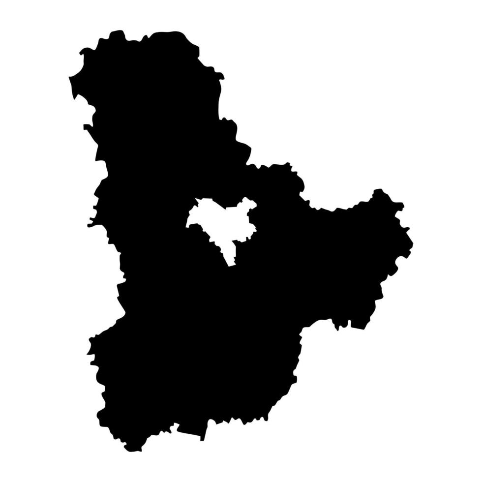 Kyiv oblast map, province of Ukraine. Vector illustration.