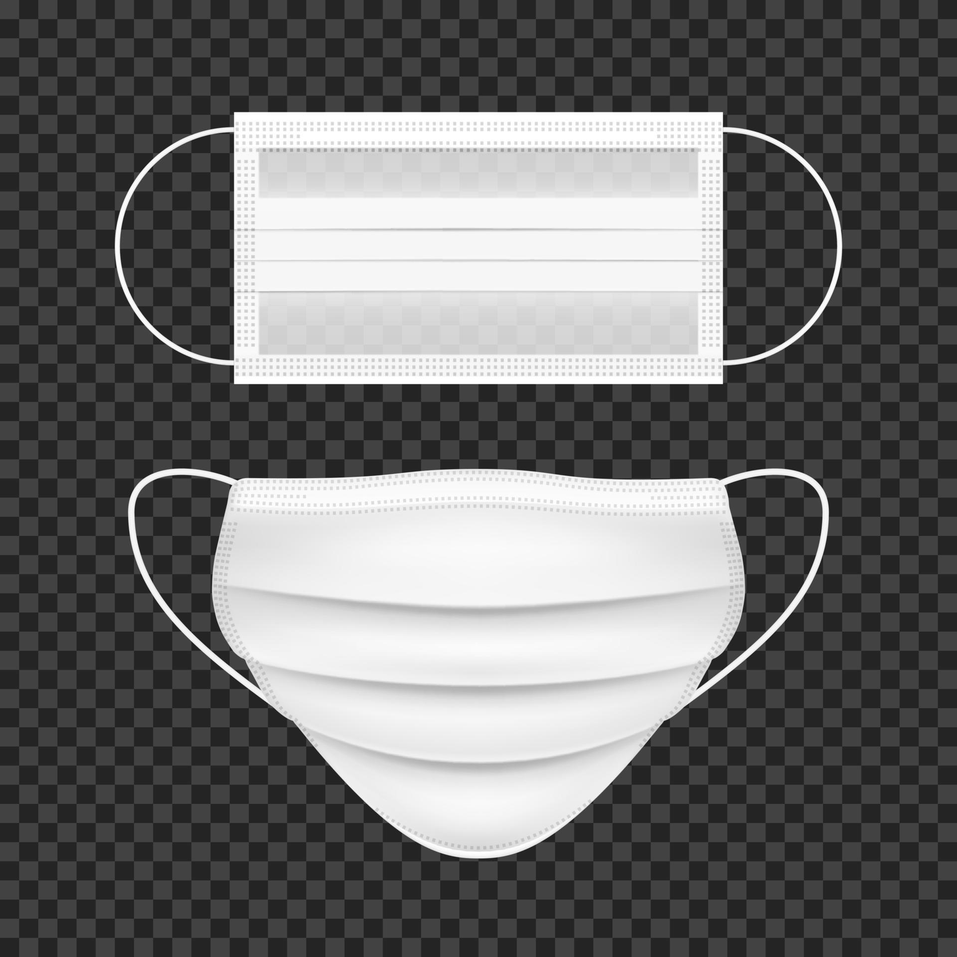 White respiratory mask. Medical face mask. Health care issue. Viruses