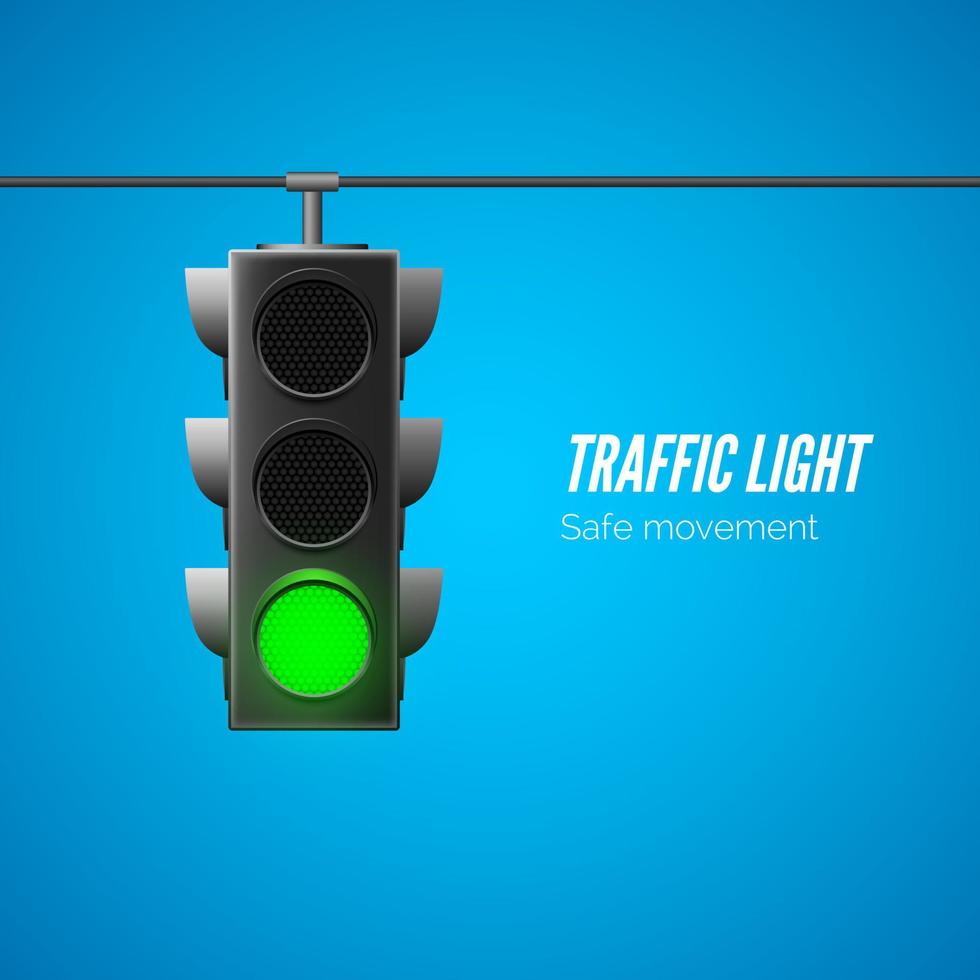 Traffic light. Traffic Laws. Vector illustration