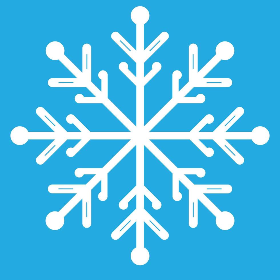 Snowflake vector icon. White snowflake. Air conditioning.