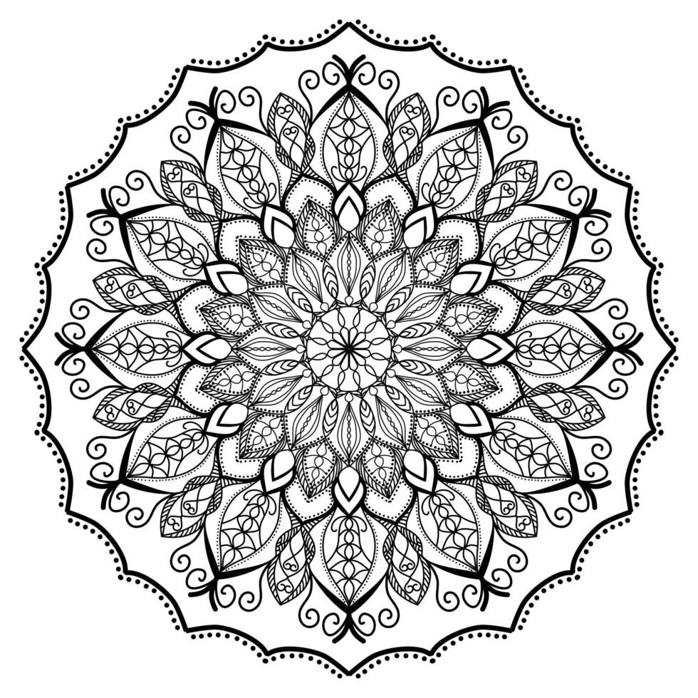 mandala circulo modelo Clásico decorativo modelo indio piel pintura tatuaje oriental Arte vector