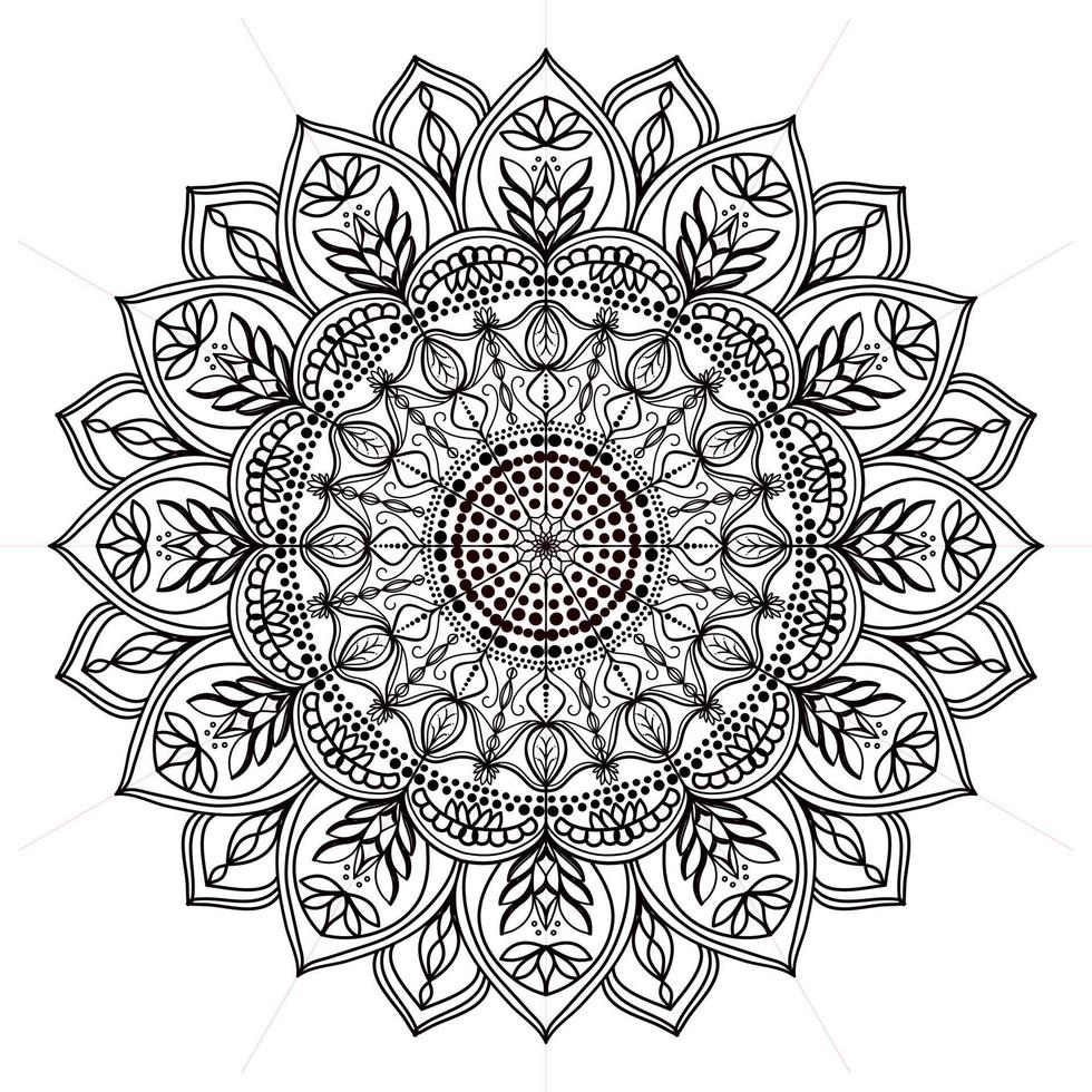 mandala circle pattern vintage decorative pattern indian skin painting tattoo oriental art vector