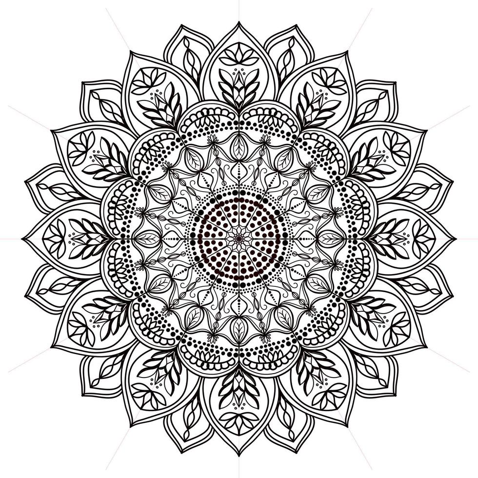 mandala circulo modelo Clásico decorativo modelo indio piel pintura tatuaje oriental Arte vector