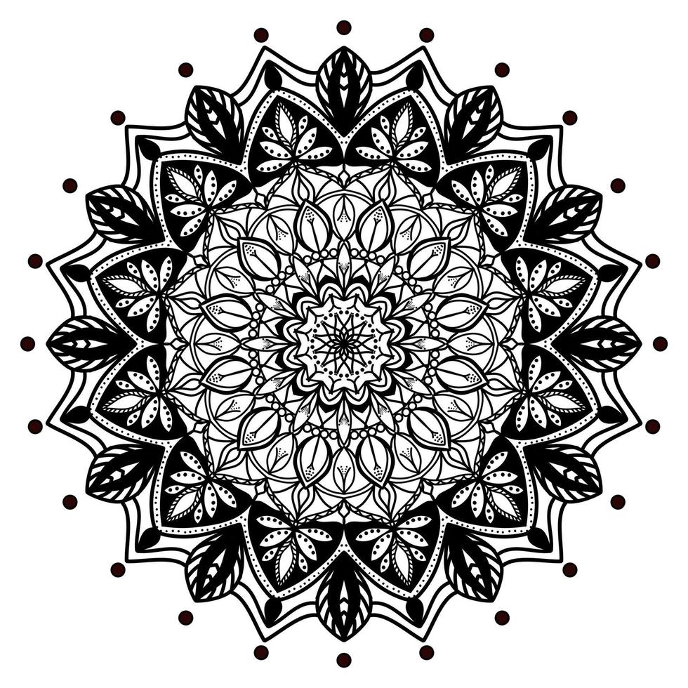 mandala circle pattern vintage decorative pattern indian skin painting tattoo oriental art vector