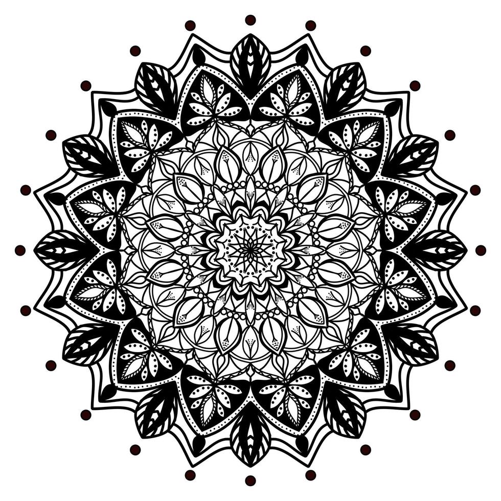 mandala circulo modelo Clásico decorativo modelo indio piel pintura tatuaje oriental Arte vector