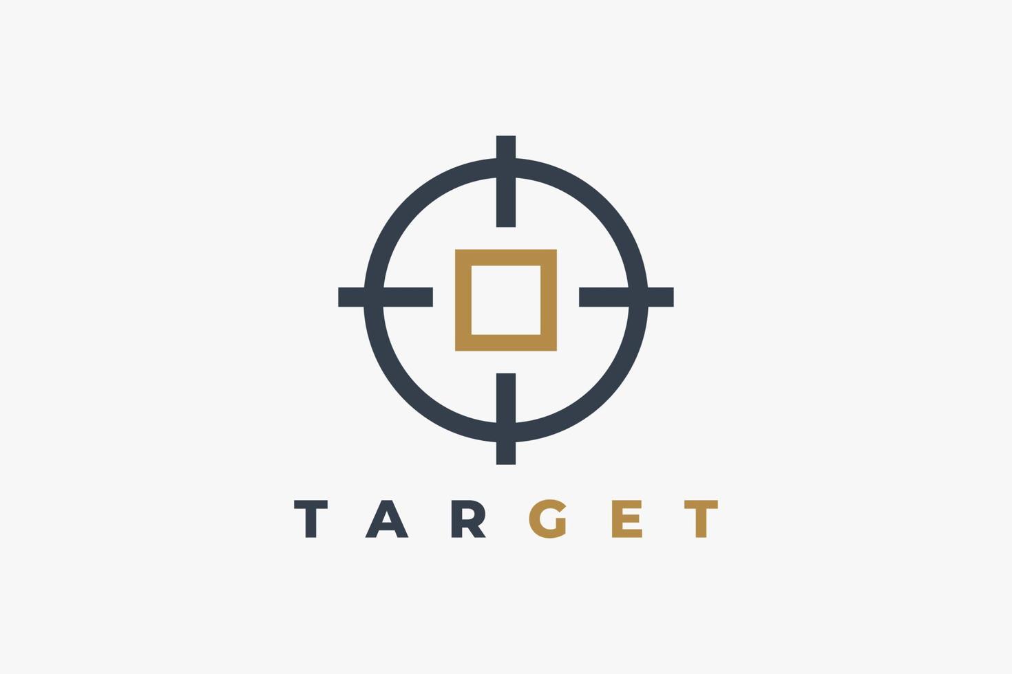 Simple stylish target Icon for logo template, vector design concept illustration
