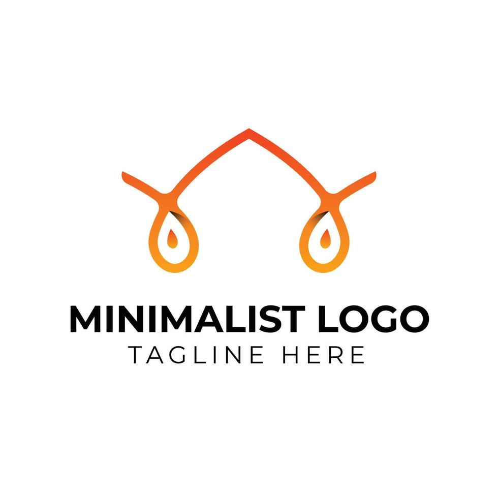 Minimalist letter logo design concept vector