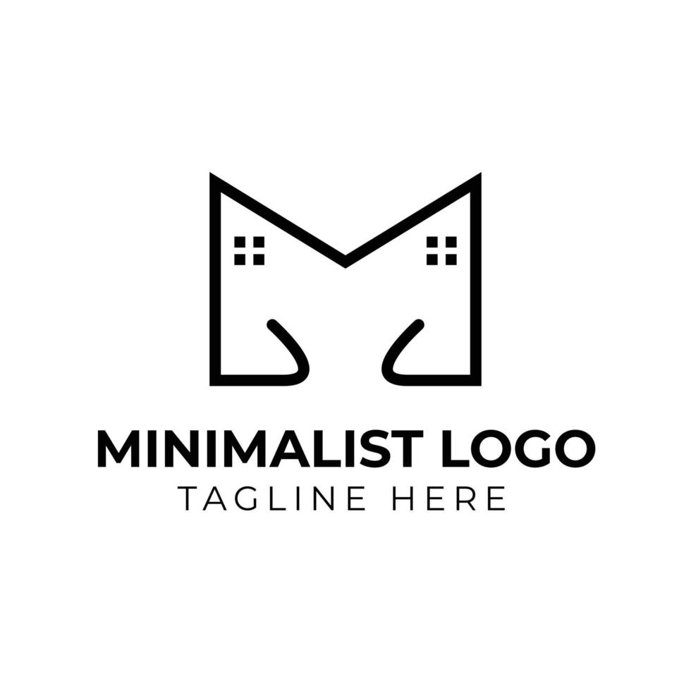 Minimalist letter logo design concept vector