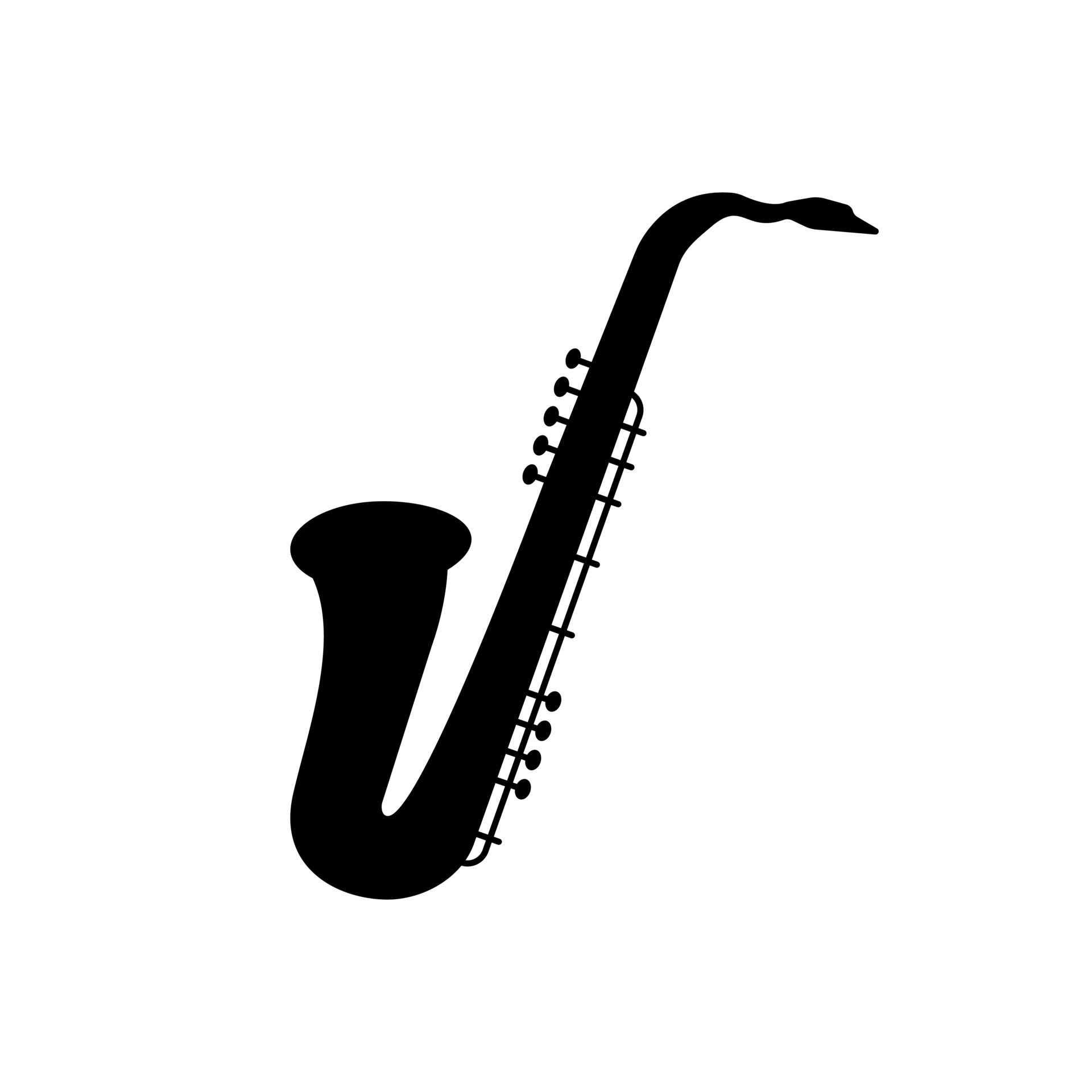 Saxophone icon vector. Sax illustration sign. Music symbol. jazz logo