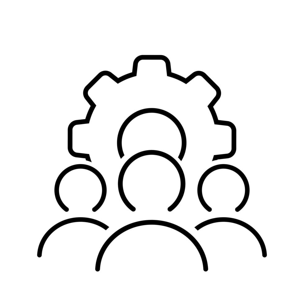 Team of some employees icon vector. Teamwork illustration sign. development team symbol. technical support logo. vector