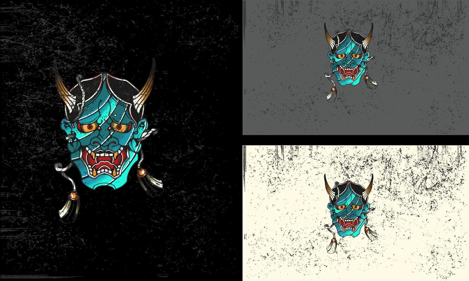 head devil with horn vector illustration mascot design