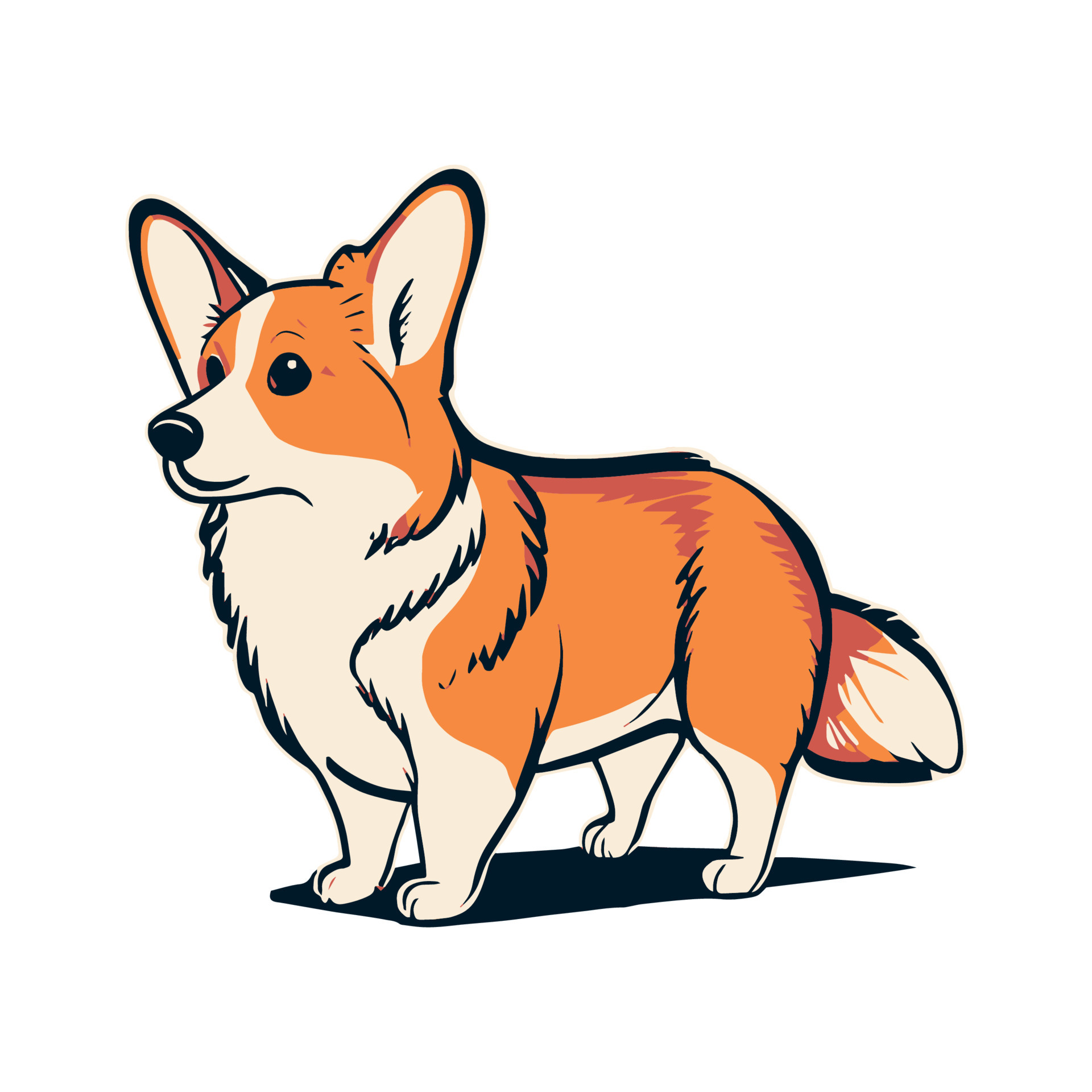 Корги рисунок