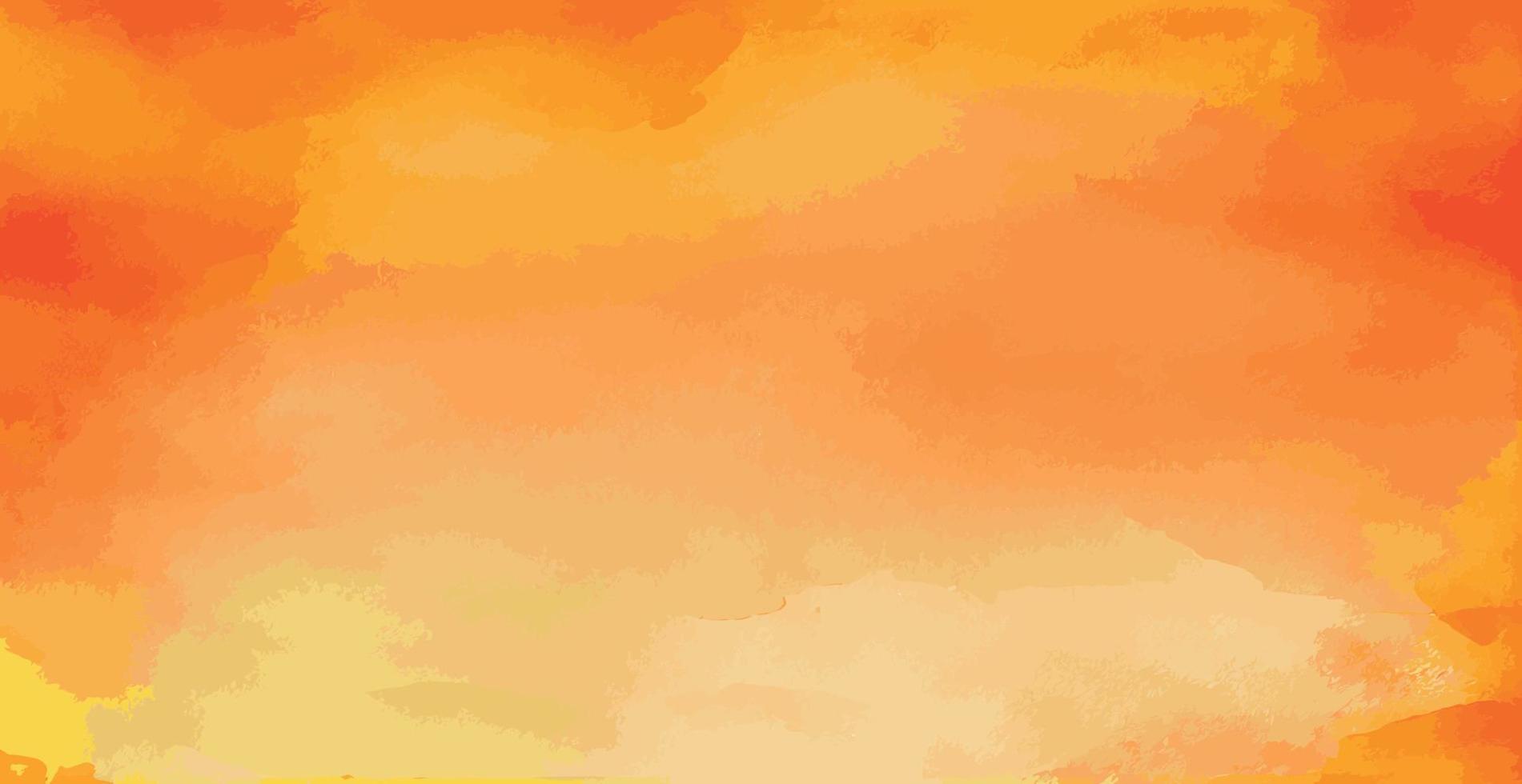 Abstract watercolor background orange yellow paper texture, colorful watercolor grunge - Vector