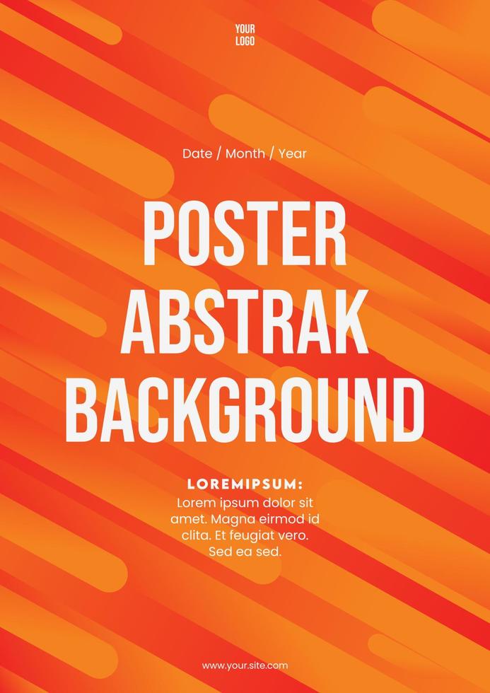 orange background vector illustration. abstract modern poster background