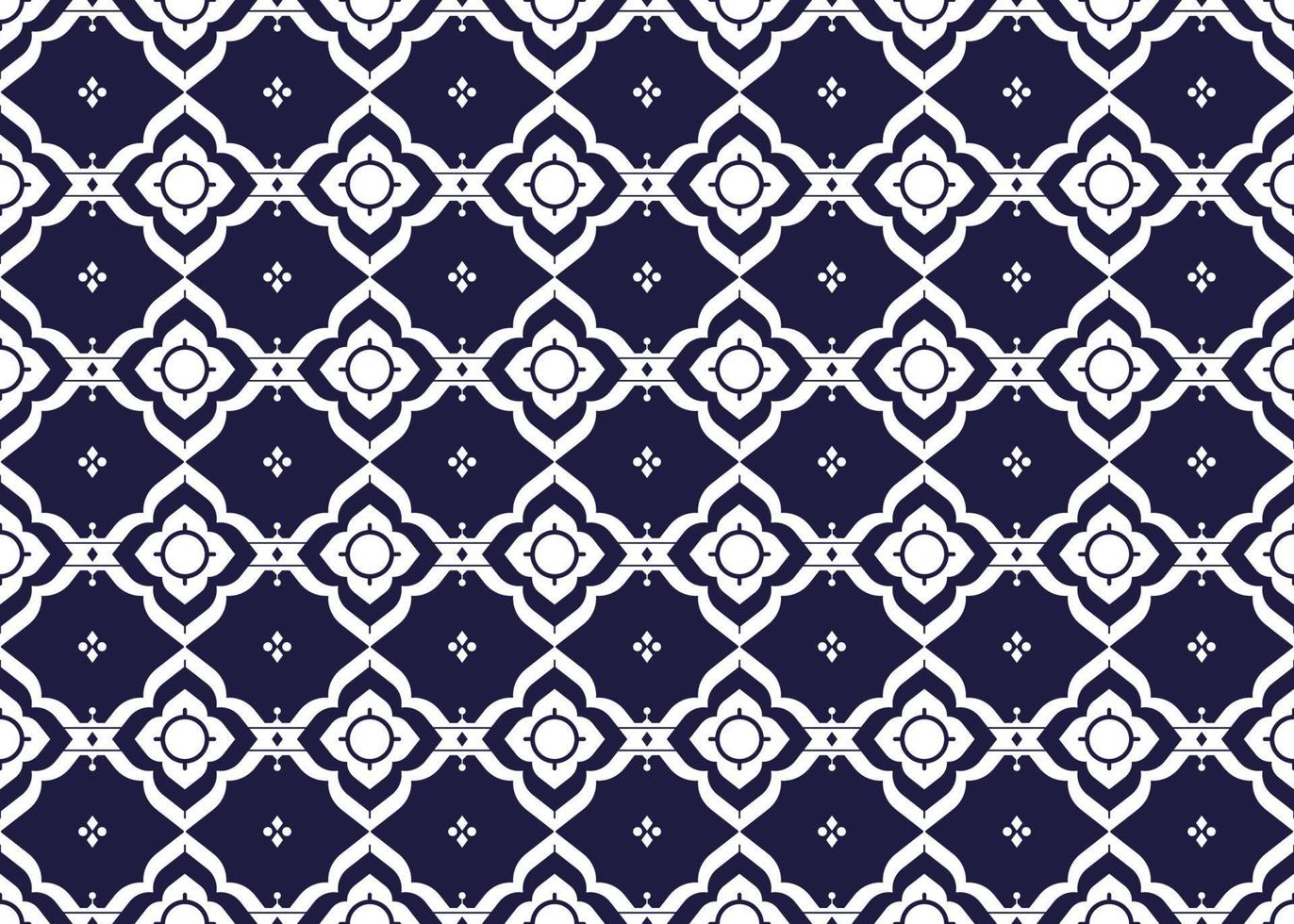 geometric and flower line ethnic fabric seamless pattern for cloth carpet wallpaper background wrapping etc. vector