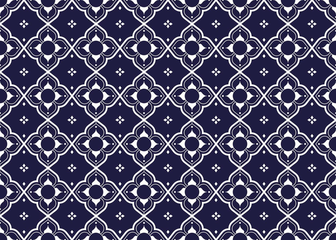 geometric and flower line ethnic fabric seamless pattern for cloth carpet wallpaper background wrapping etc. vector